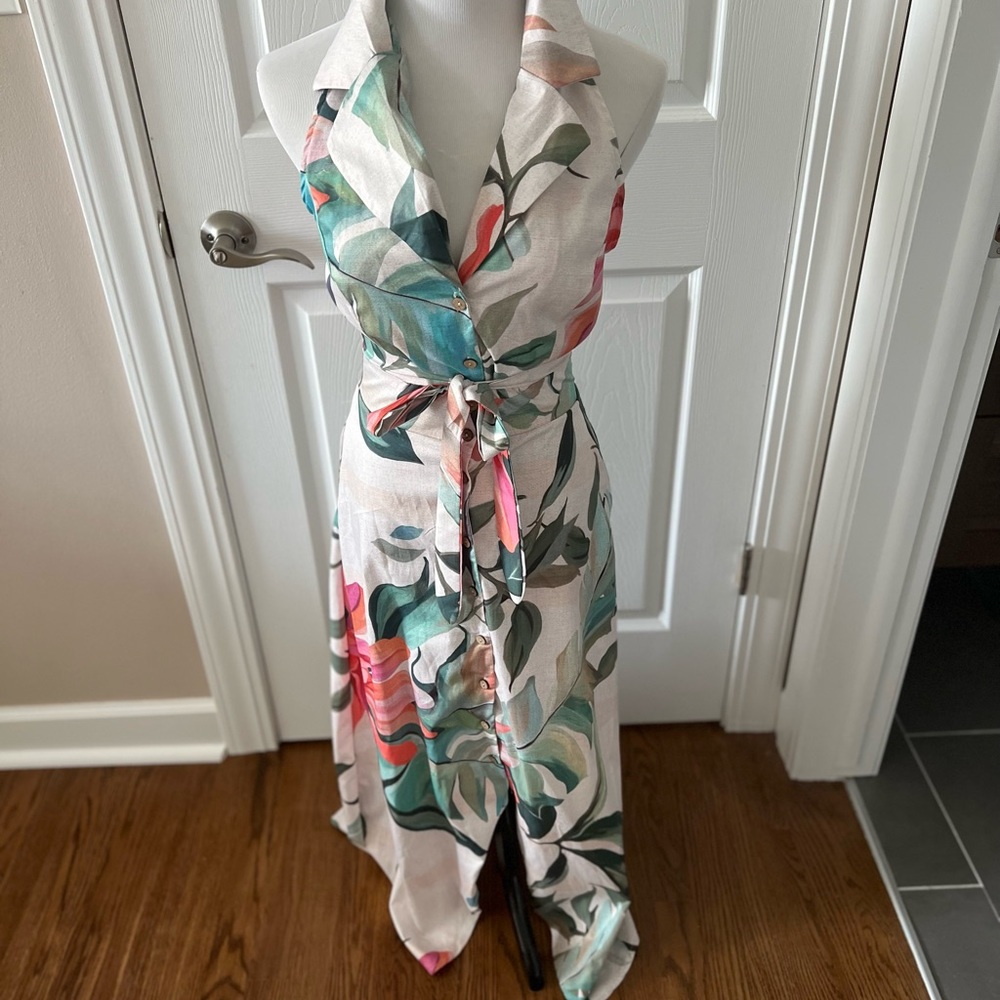 Halter top floral dress